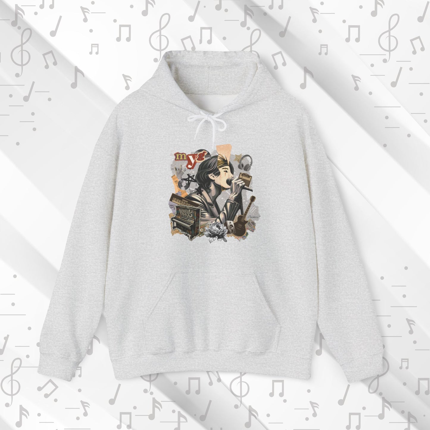 Yoongi Hoodie - Fanmade BTS Retro Series - 2010s Rock Aesthetic - Cozy Unisex Sweatshirt