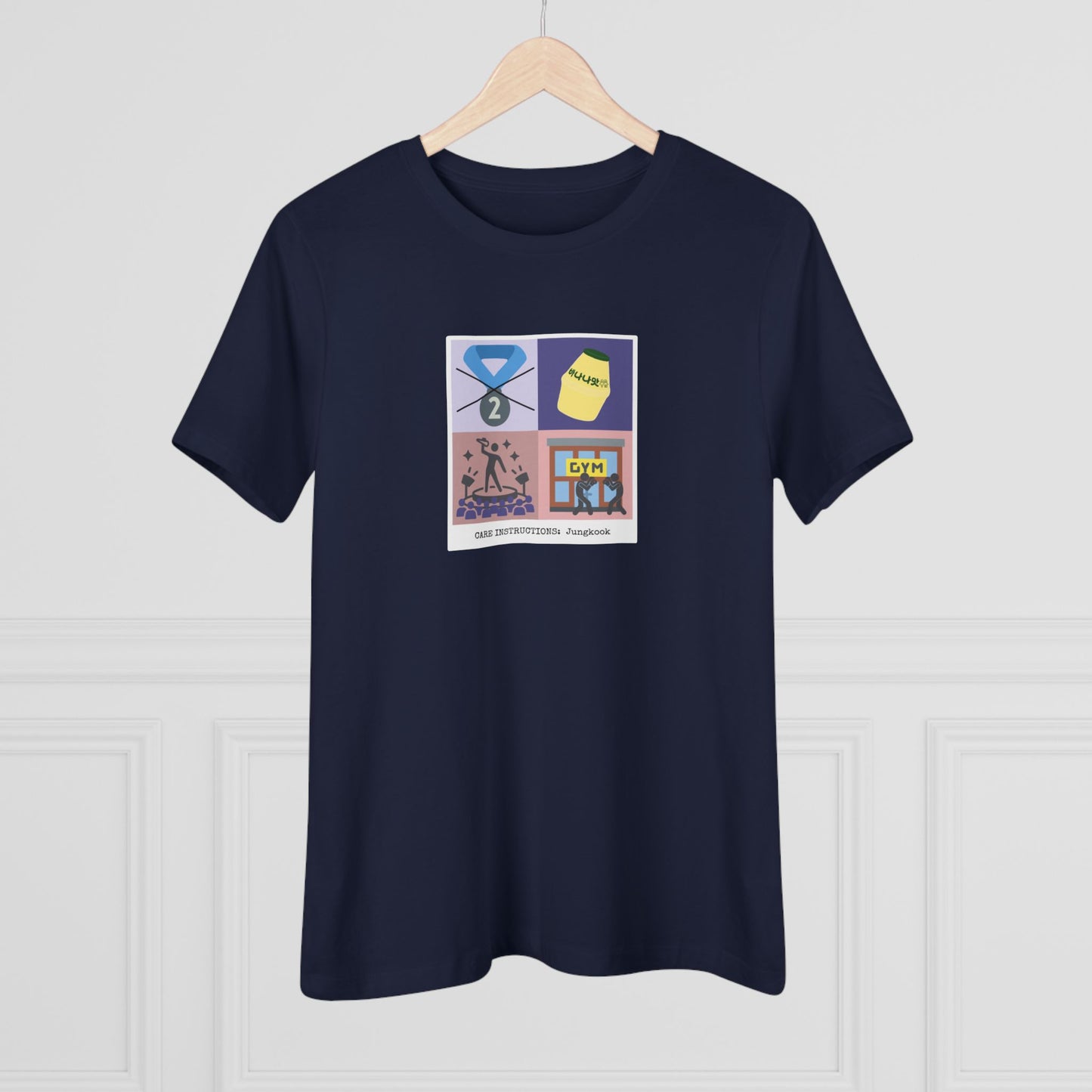 Jung Kook Women's Tee - Funny Fanmade BTS Merch - Care Instructions - Soft Jersey T-Shirt