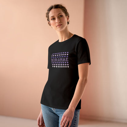 OT7 Women's Tee - 8-Bit Borahae - Retro Fanmade BTS Merch - Soft Jersey T-Shirt