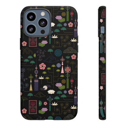 Norigae Night Garden Tough Phone Case - Elegant K-Pop Merch - iPhone, Galaxy, Pixel Cover