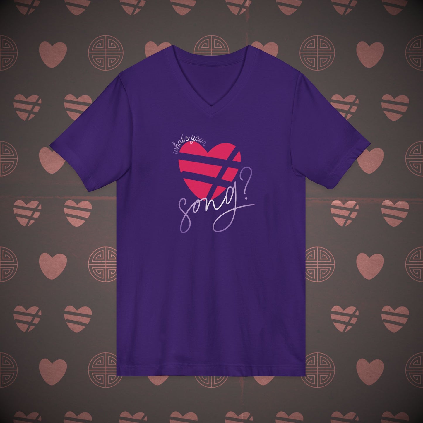 OT7 V-Neck Shirt - What's Your Love Song? - Unisex Jersey T-Shirt