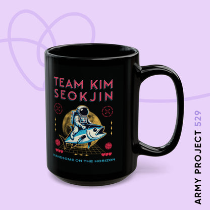 Jin Coffee Mug - Team Kim Seokjin - Fanmade BTS Merch - 15 oz Ceramic