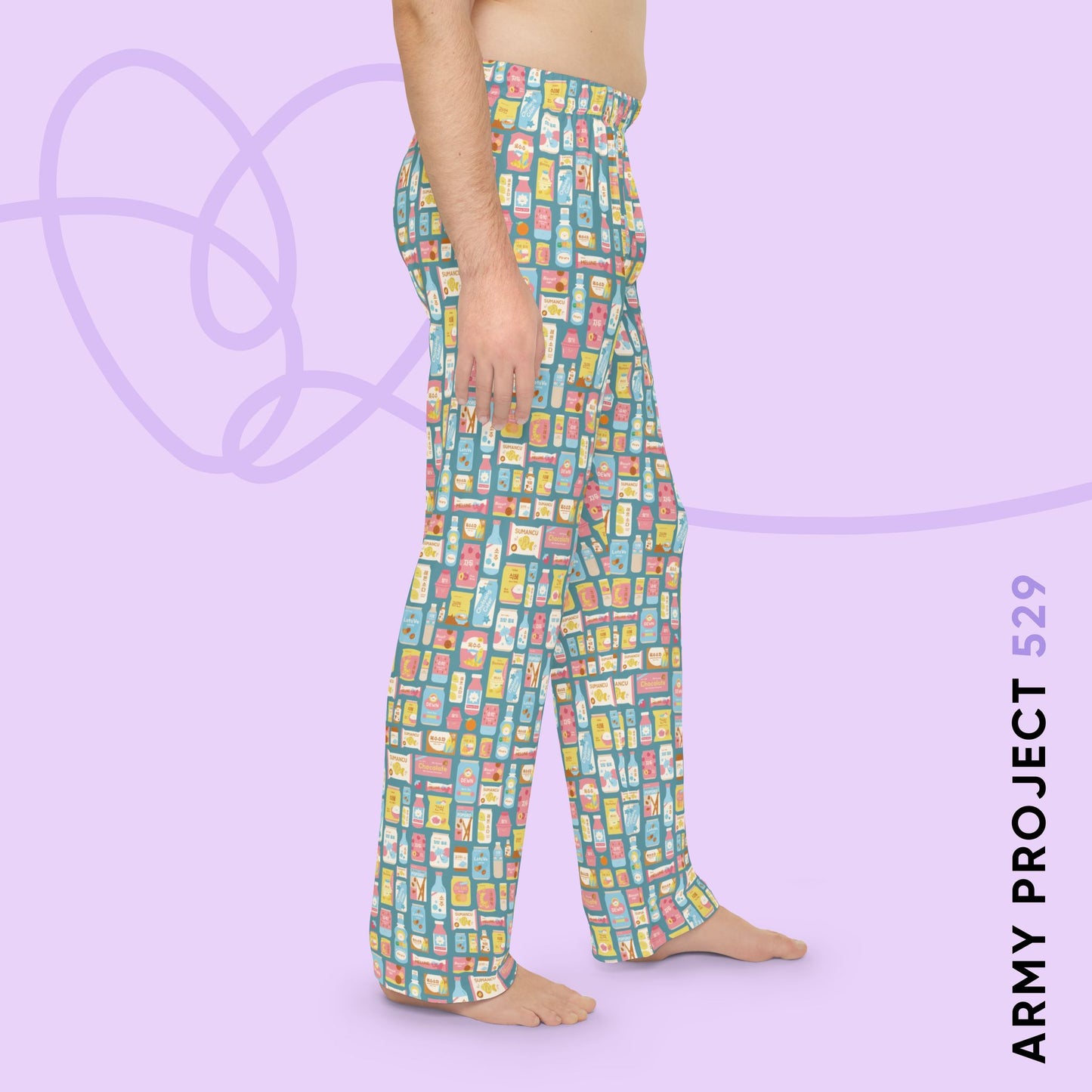 Sweet Pastel Korean Snack Pajama Pants - Unisex K-Pop Lounge Wear