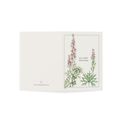 Fanmade BTS Greeting Card - "You Never Walk Alone" Friendship Card - Vintage Floral Artwork