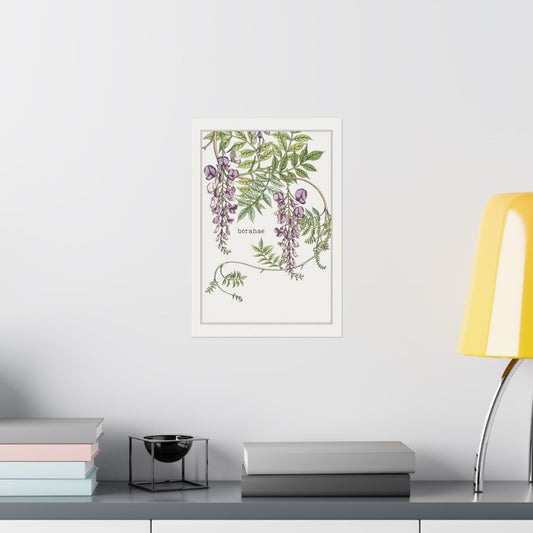 Vintage Floral Wall Art - Borahae - Fanmade BTS Home Decor - Matte Poster