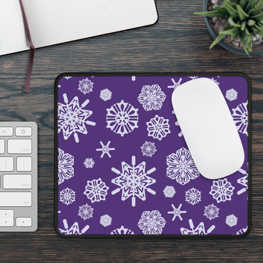 OT7 Mouse Pad - Secret Snowflakes (Purple) - Fanmade BTS Desk Accessories