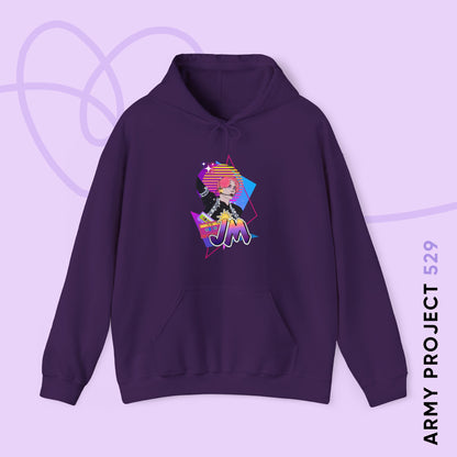 Jimin Hoodie - Fanmade BTS Retro Series - 80s Pop Aesthetic - Cozy Unisex Sweatshirt