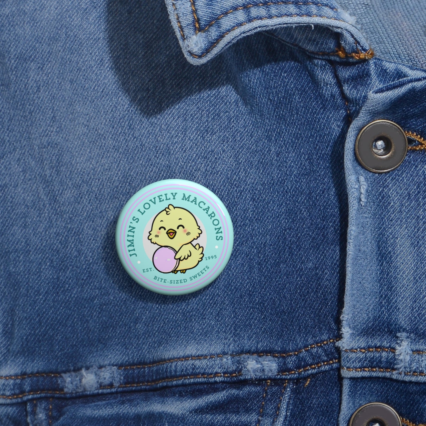 Jimin Lovely Macarons Bakery Series Pin Button
