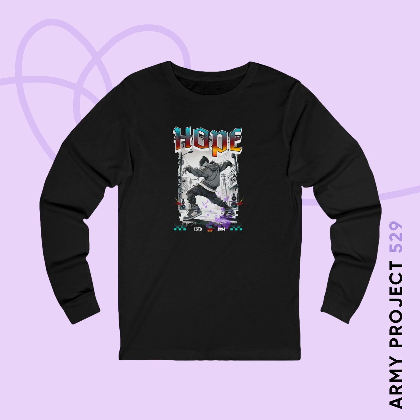 Hobi 1990s Retro Series Unisex Jersey Long Sleeve Tee
