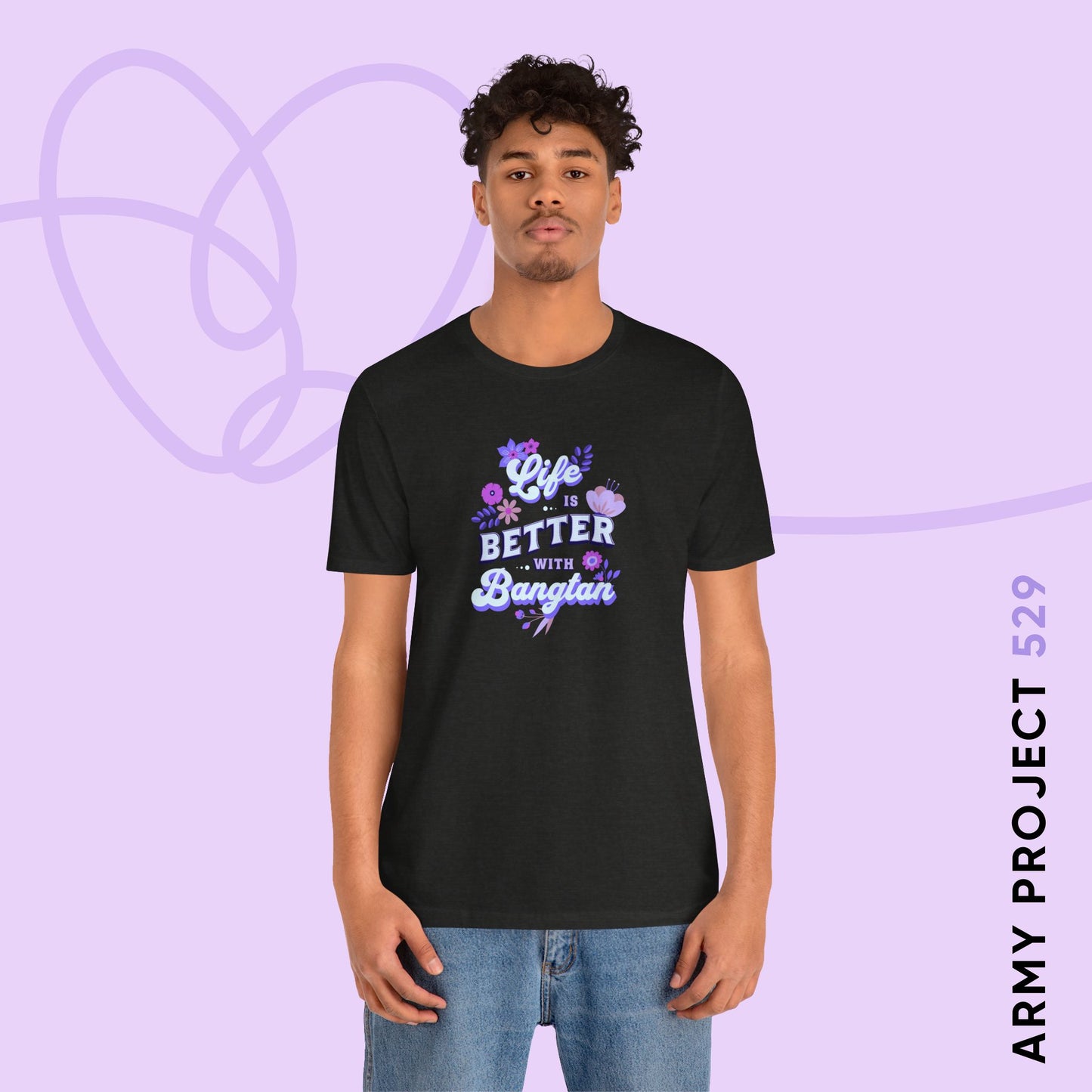 OT7 Short Sleeve Shirt - Life is Better with Bangtan - Fanmade BTS Merch - Soft Unisex T-Shirt