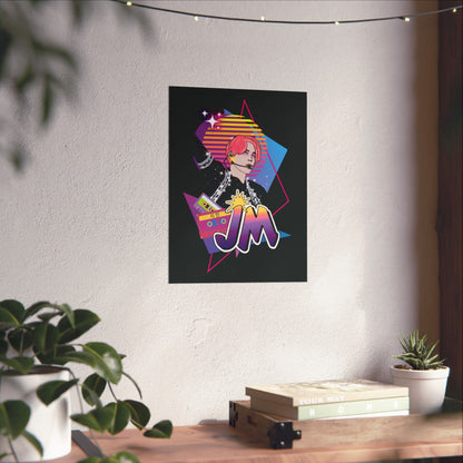 Jimin Wall Art - Fanmade BTS Retro Series - 80s Pop Aesthetic - Matte Poster