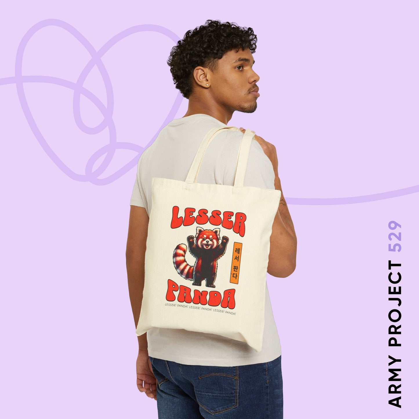 Lesser Panda Cotton Canvas Tote Bag