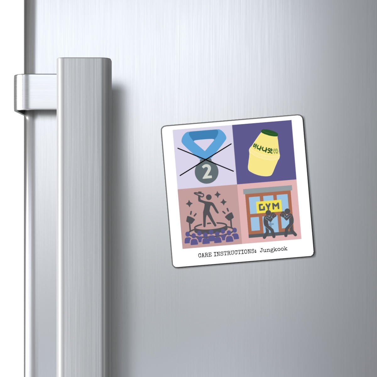Jung Kook Fridge Magnet - Care Instructions - Subtle ARMY Decor