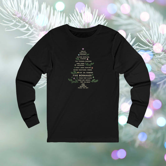 OT7 Long Sleeve Shirt - 12 Days of Bangtan - Retro Fanmade BTS Merch - Soft Unisex T-Shirt
