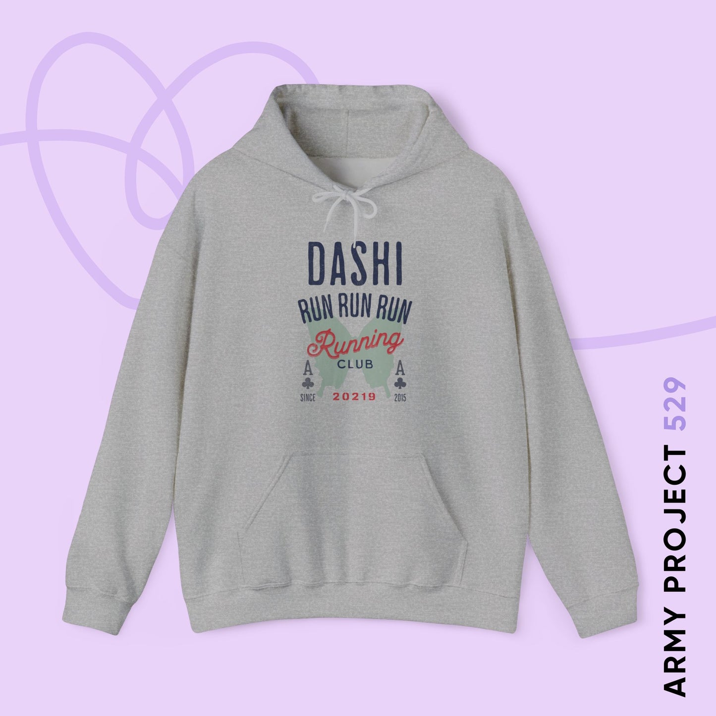 OT7 Hoodie - Dashi Running Club - Fanmade BTS Merch - Cozy Unisex Sweatshirt