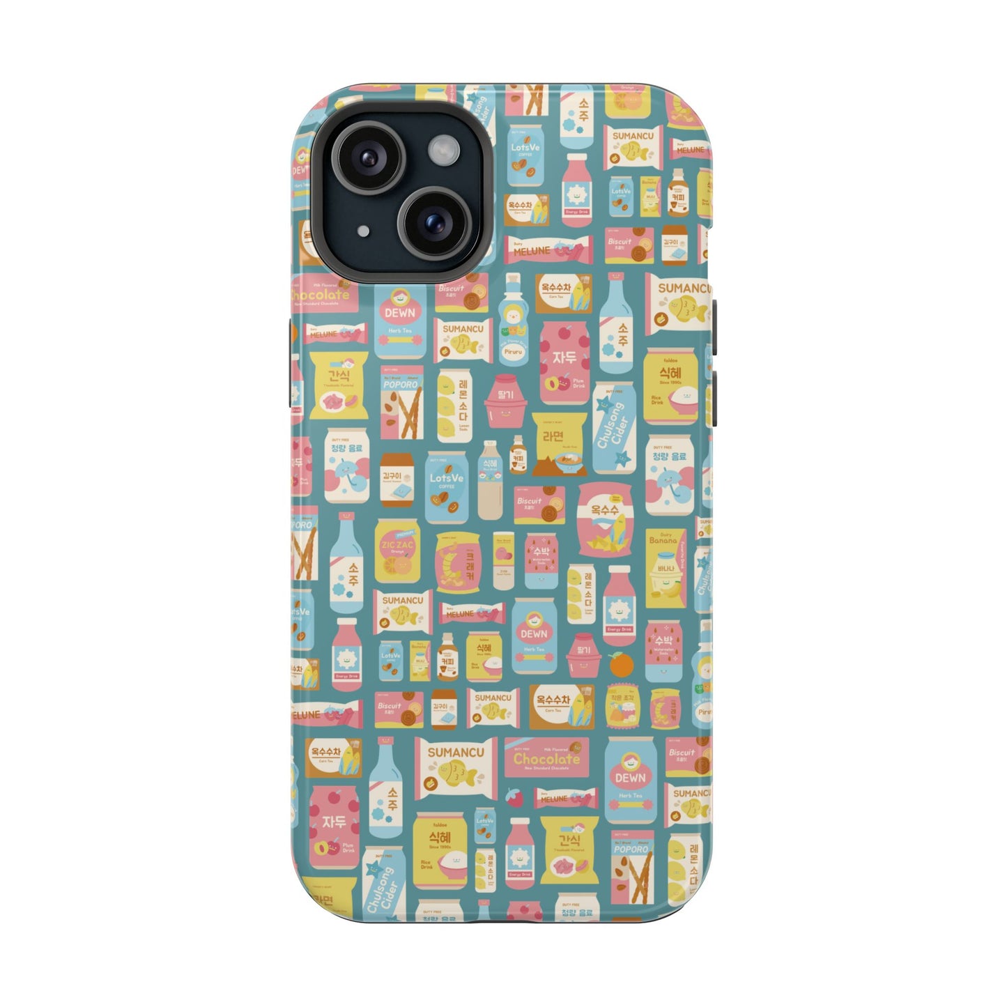 Sweet Pastel Korean Snacks Magnetic Tough Phone Case - Cute K-Pop Merch - iPhone, Galaxy, Pixel Cover