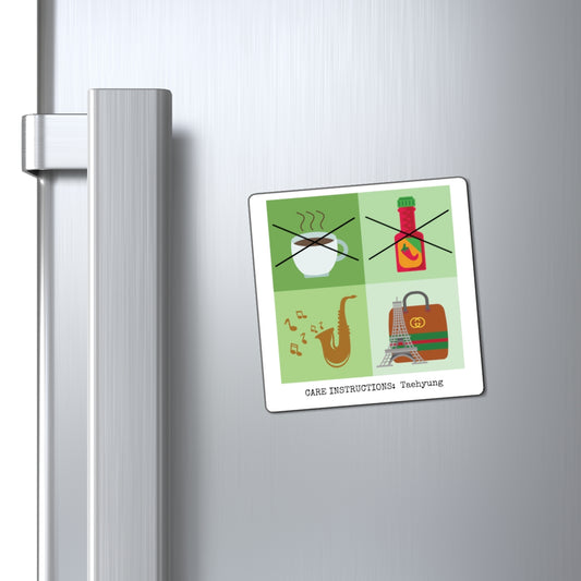 Taehyung Fridge Magnet - Care Instructions - Subtle ARMY Decor