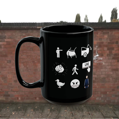 Walking Like a Duck 15 oz Black Coffee Mug