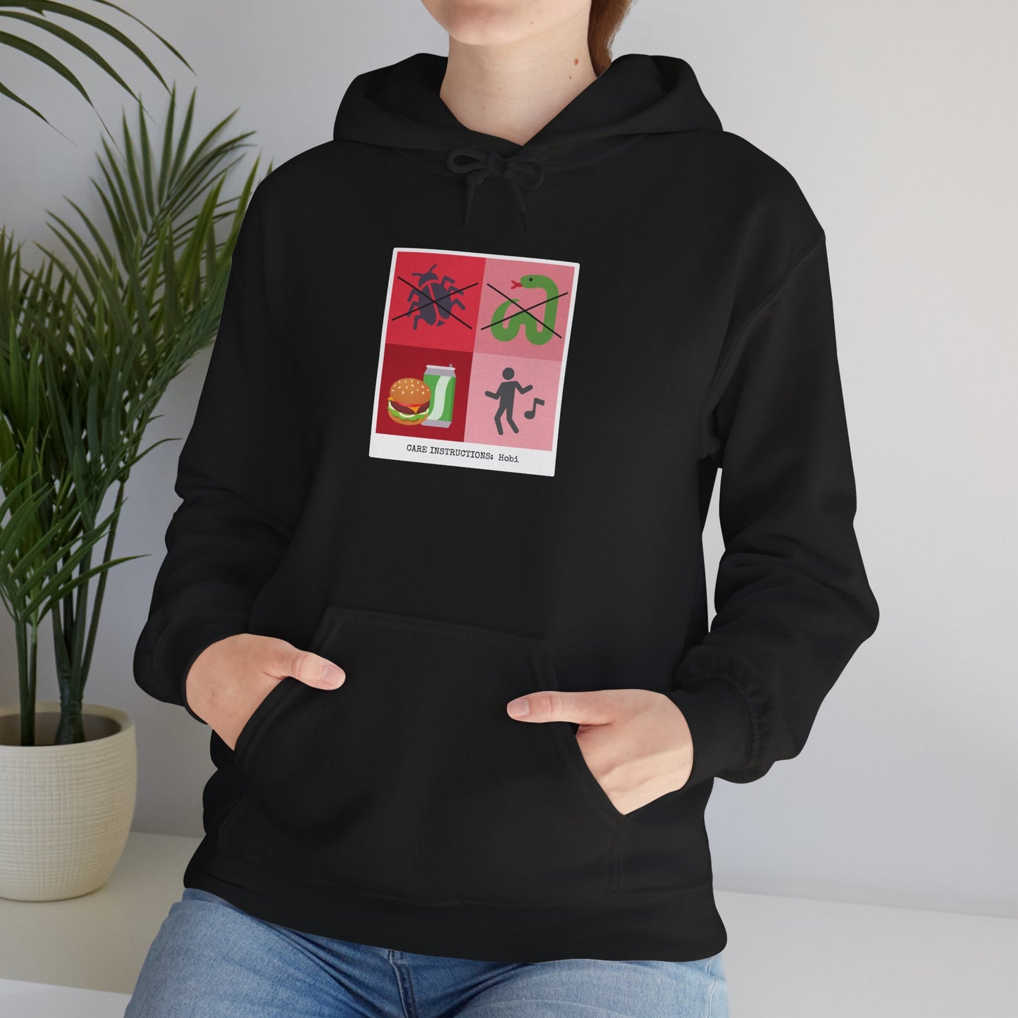 Hobi Hoodie - Funny Fanmade BTS Merch - Care Instructions - Cozy Unisex Sweatshirt