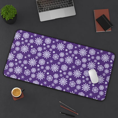 OT7 Desk Mat - Secret Snowflakes (Purple) - Fanmade BTS Desk Accessories