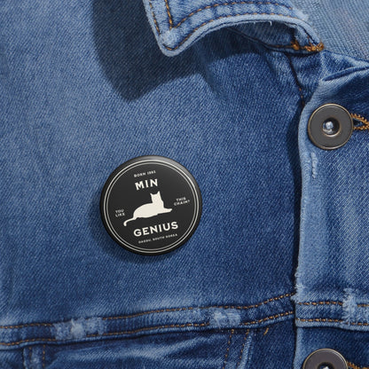 Yoongi Button Pin - Fanmade BTS Nickname Merch - Min Genius - Durable ARMY Accessory