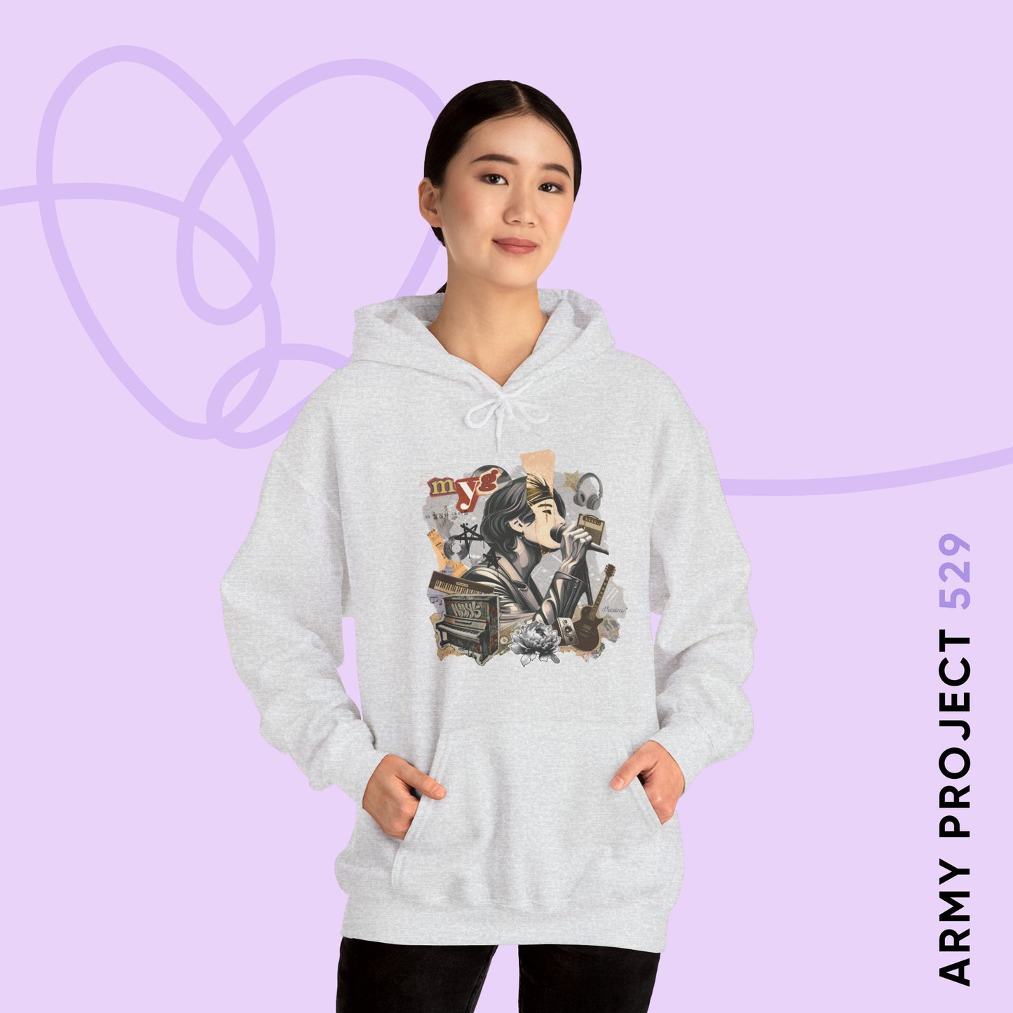 Yoongi 2010s Retro Series Unisex Heavy Blend™ Hoodie