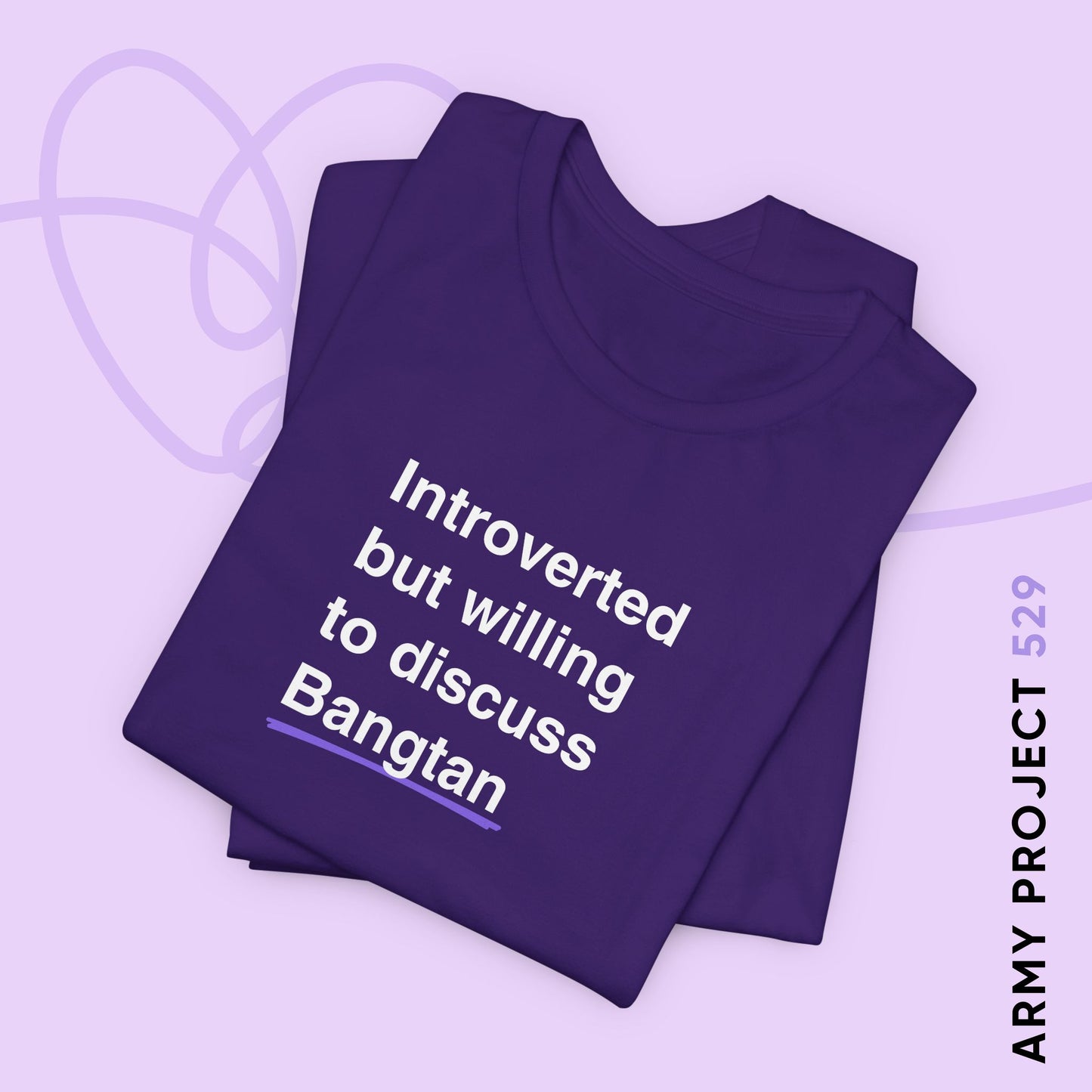 Introverted But Willing to Discuss Bangtan Unisex Jersey Short Sleeve Tee