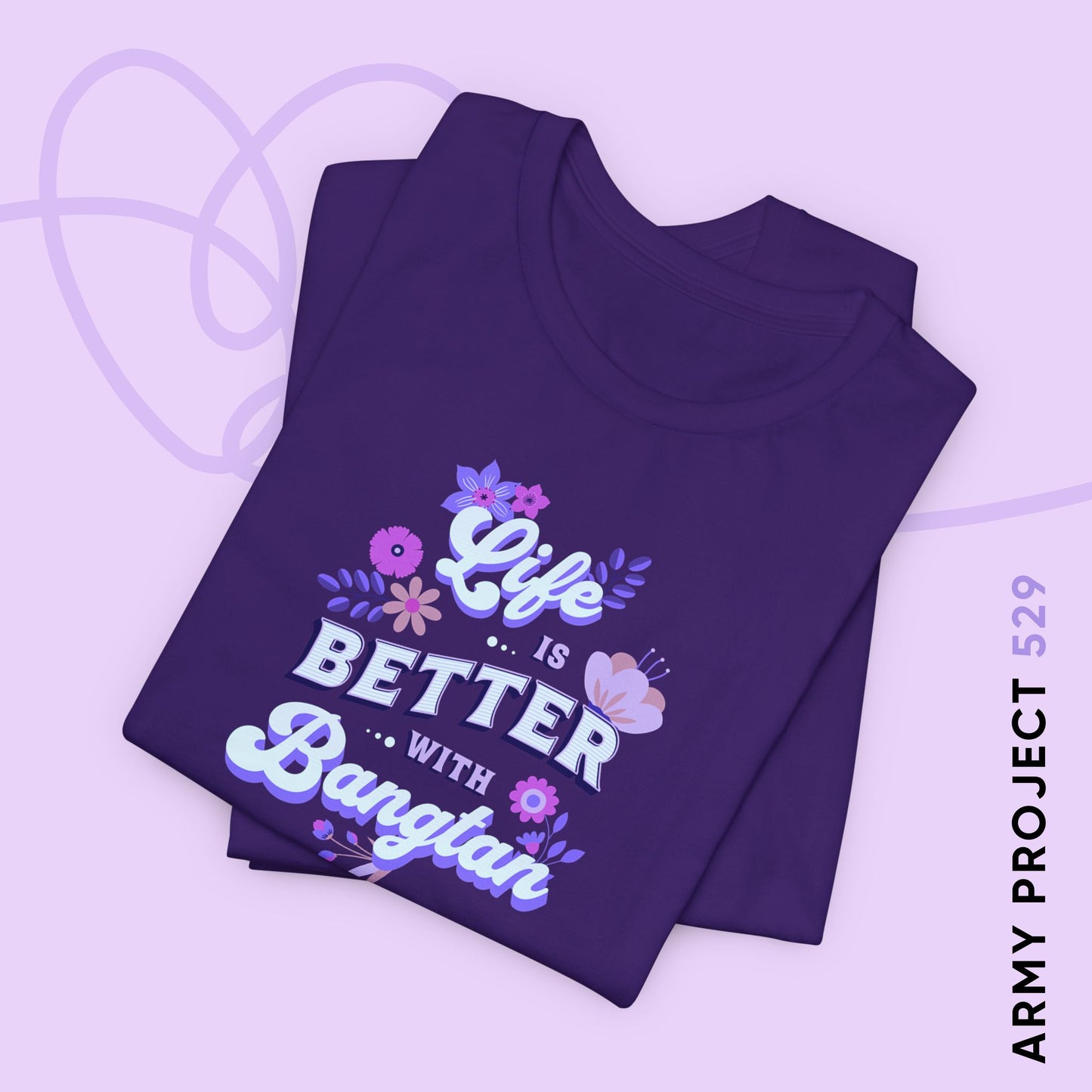 Life is Better with Bangtan Unisex Jersey Short Sleeve Tee