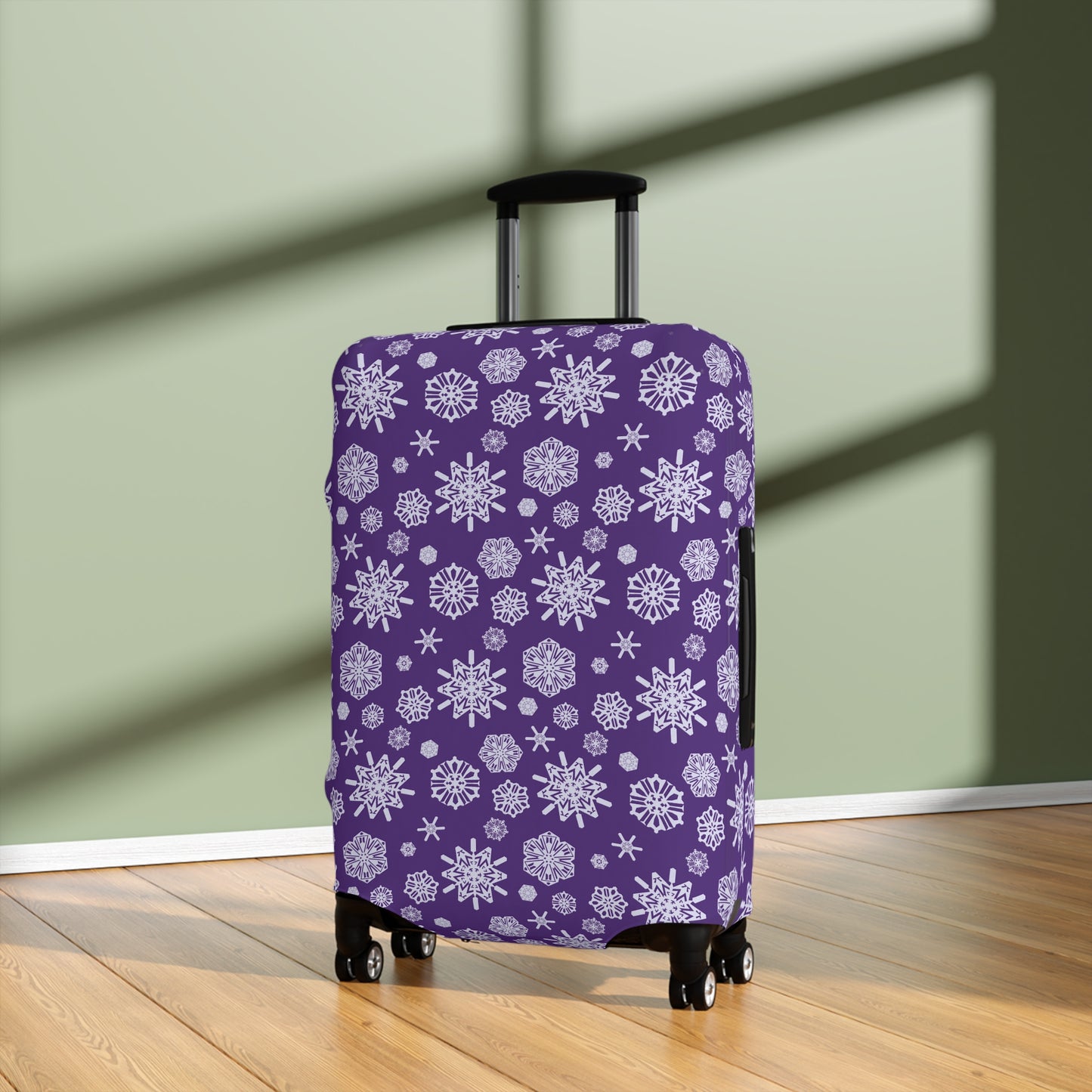 OT7 Luggage Cover - Secret Snowflakes (Purple) - Fanmade BTS Travel Accessories - Suitcase Cover