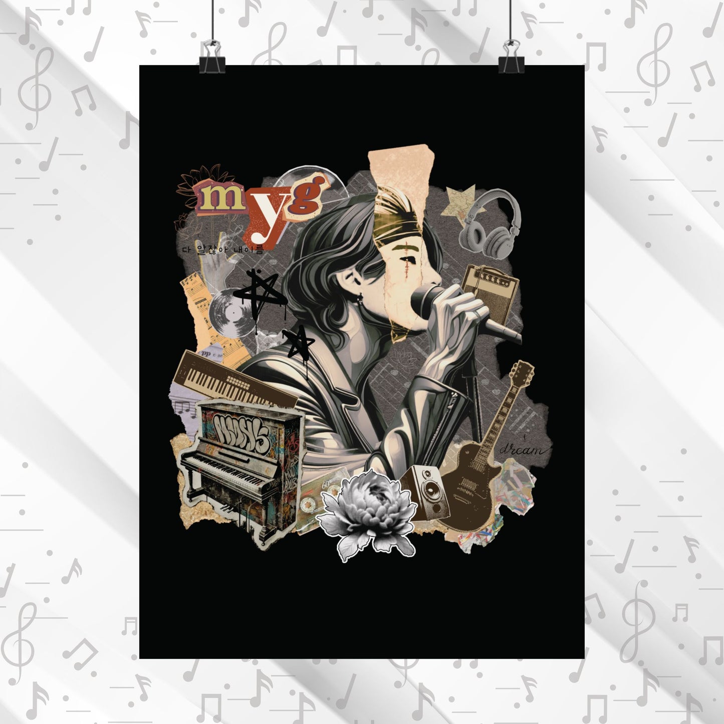 Yoongi 2010s Retro Series Matte Poster