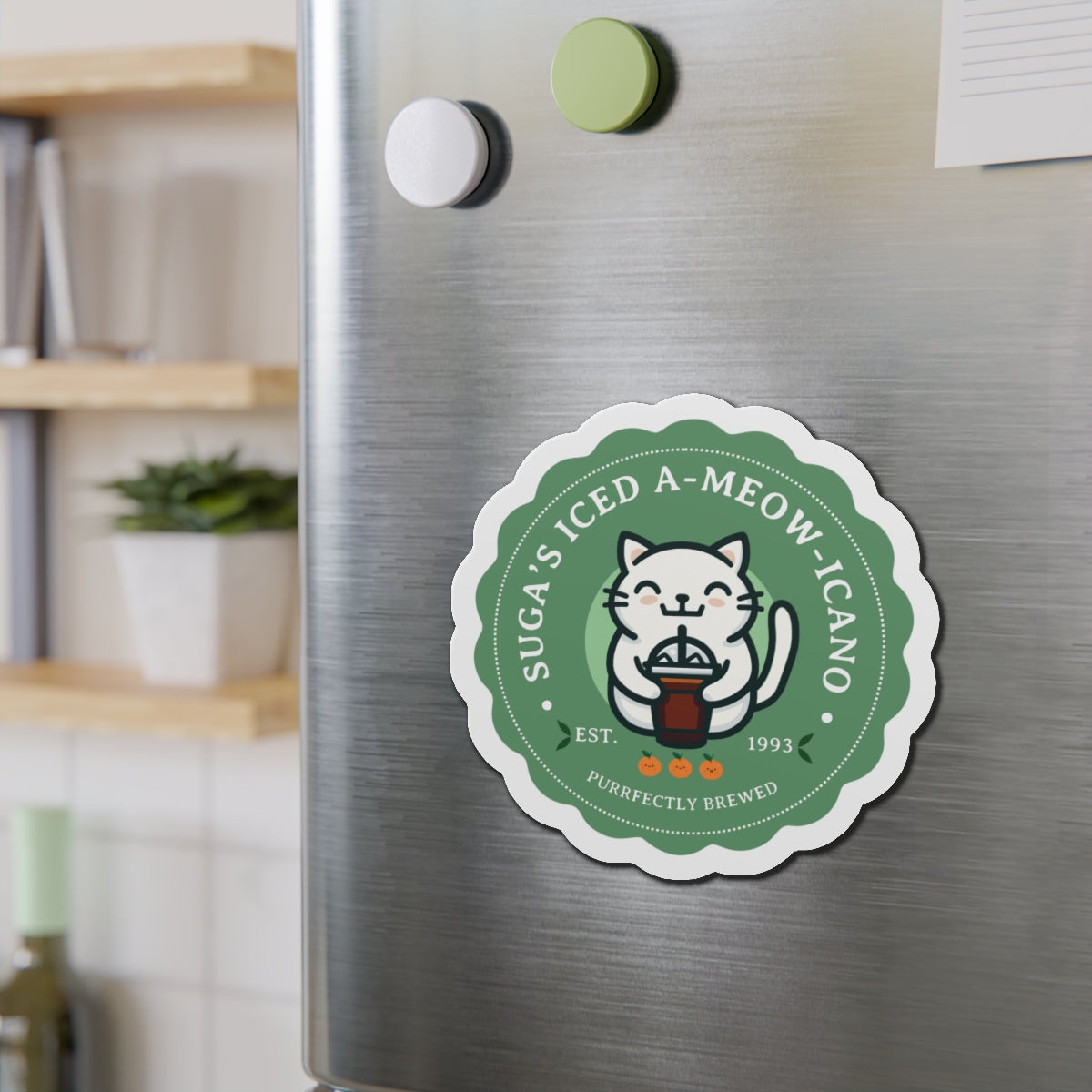 SUGA Iced A-meow-icano Bakery Series Die-Cut Magnet