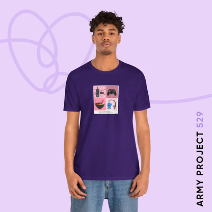 Jin Short Sleeve Shirt - Funny Fanmade BTS Merch - Care Instructions - Soft Unisex T-Shirt