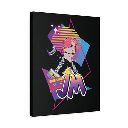 Jimin Canvas Wall Art - Fanmade BTS Retro Series - 80s Pop Aesthetic - Framed Wall Decor