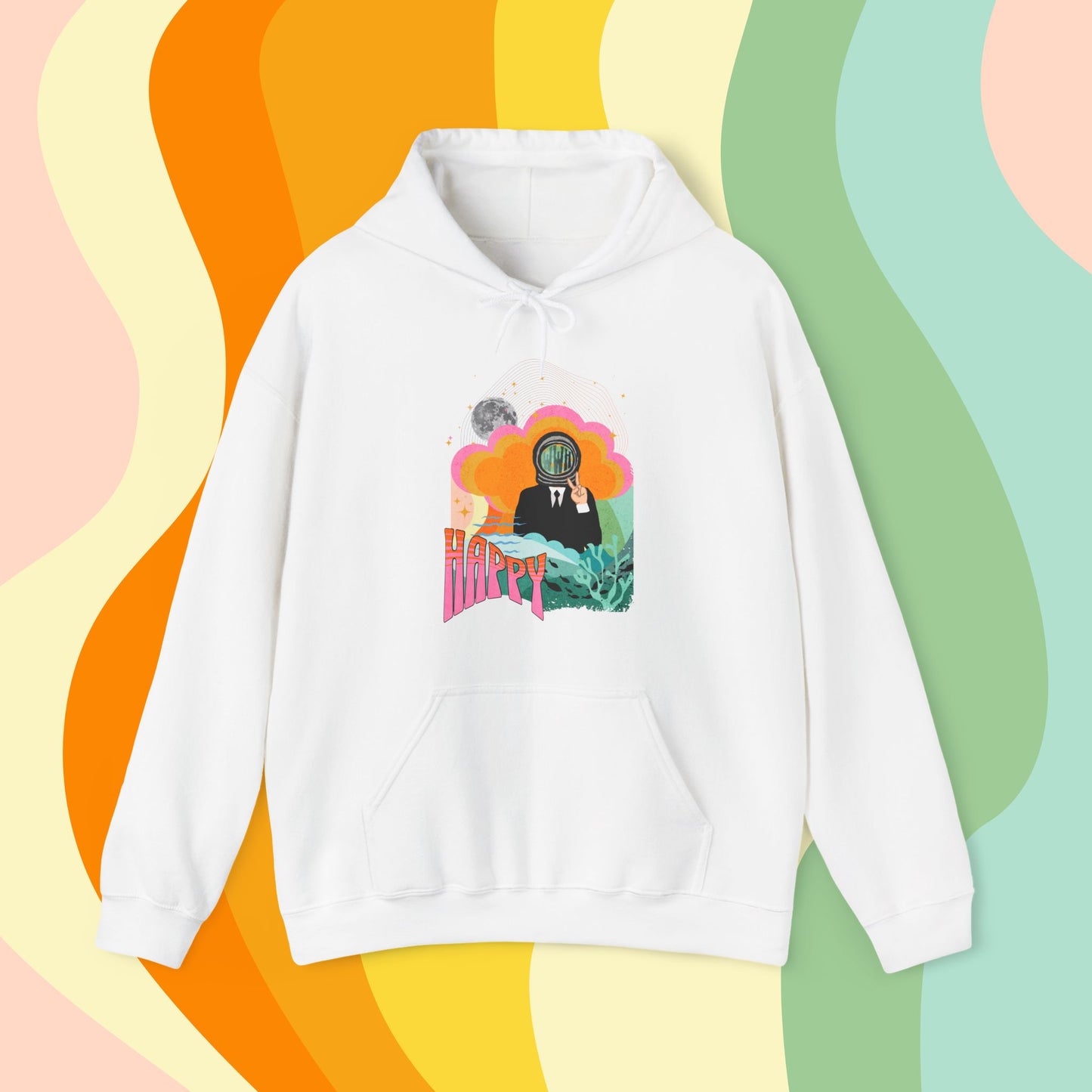 Jin Hoodie - Fanmade BTS Retro Series - 60s Mod Aesthetic - Cozy Unisex Sweatshirt