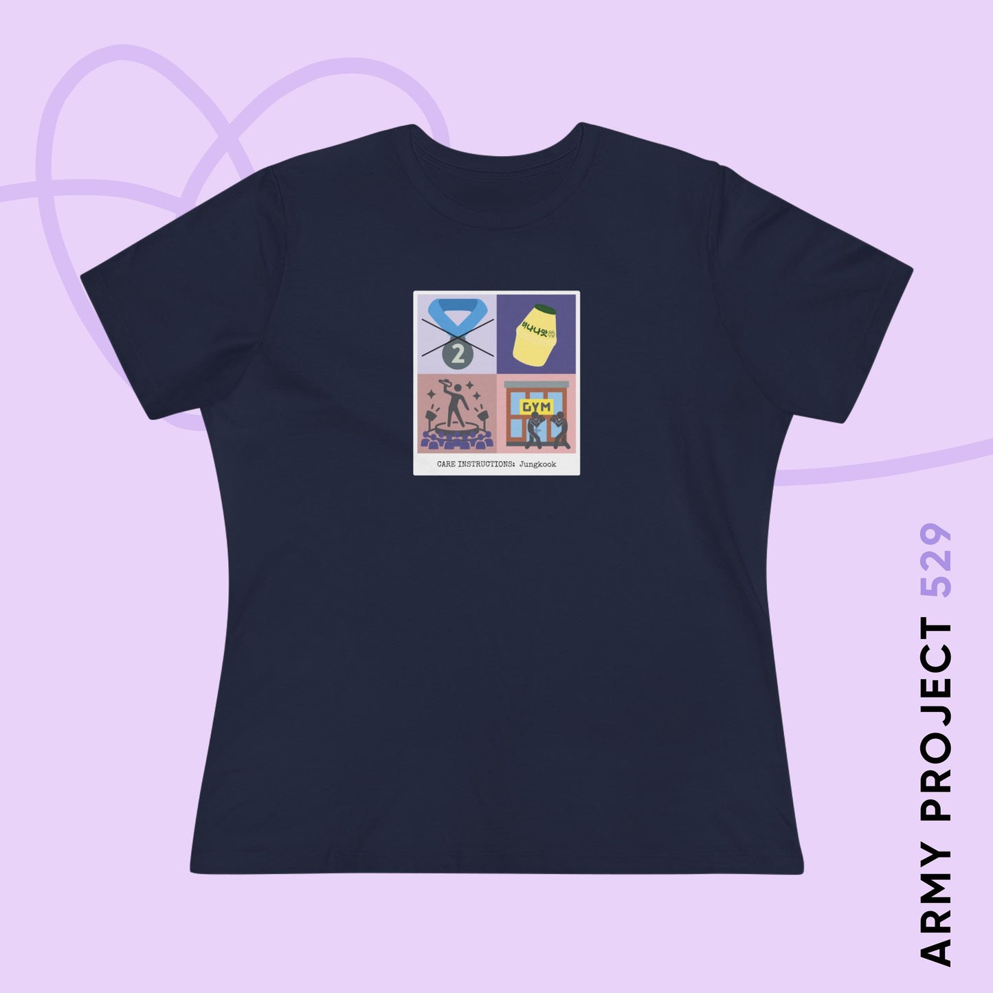 Jung Kook Women's Tee - Funny Fanmade BTS Merch - Care Instructions - Soft Jersey T-Shirt