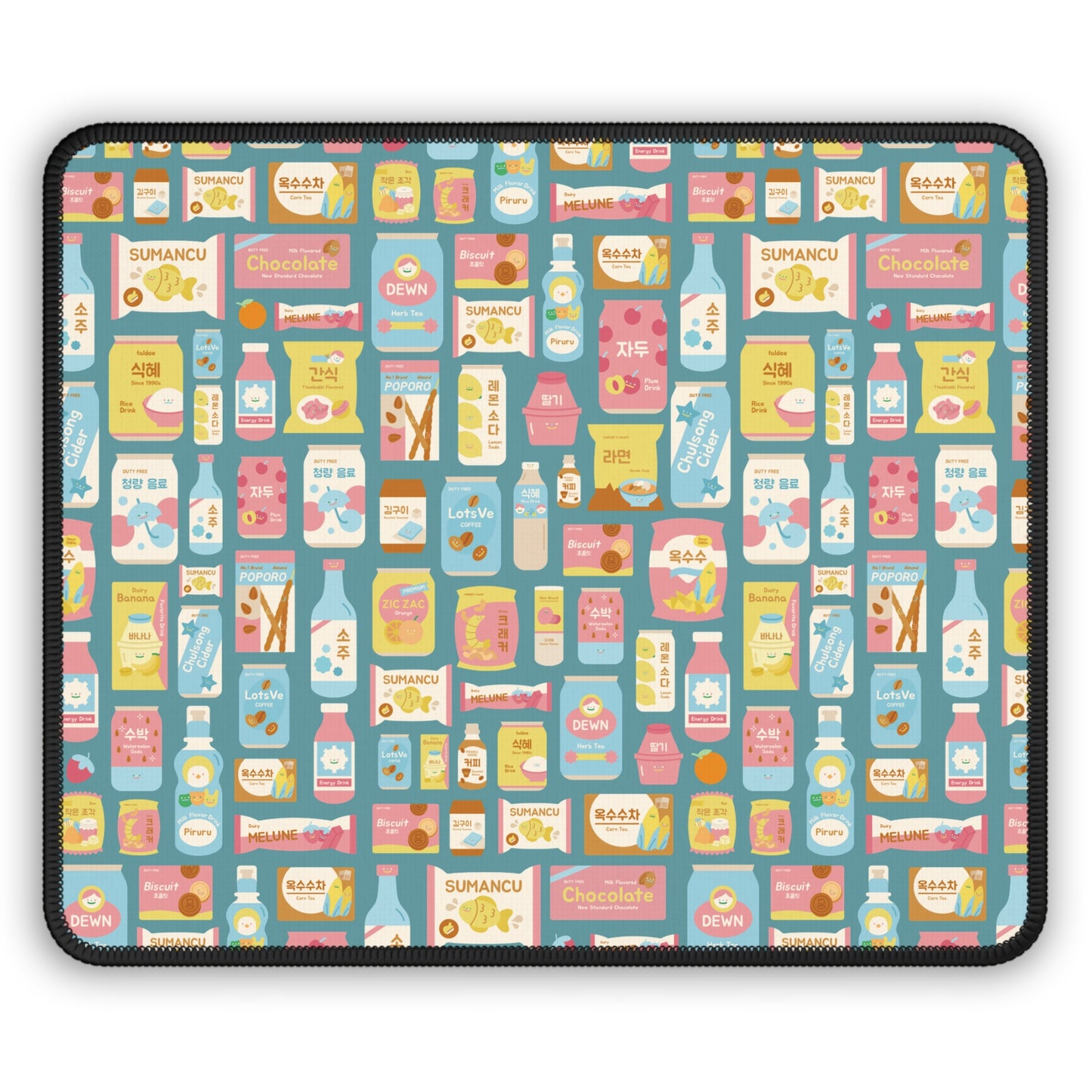 Sweet Pastel Korean Snacks Mouse Pad - Cute K-Pop Desk Accessories