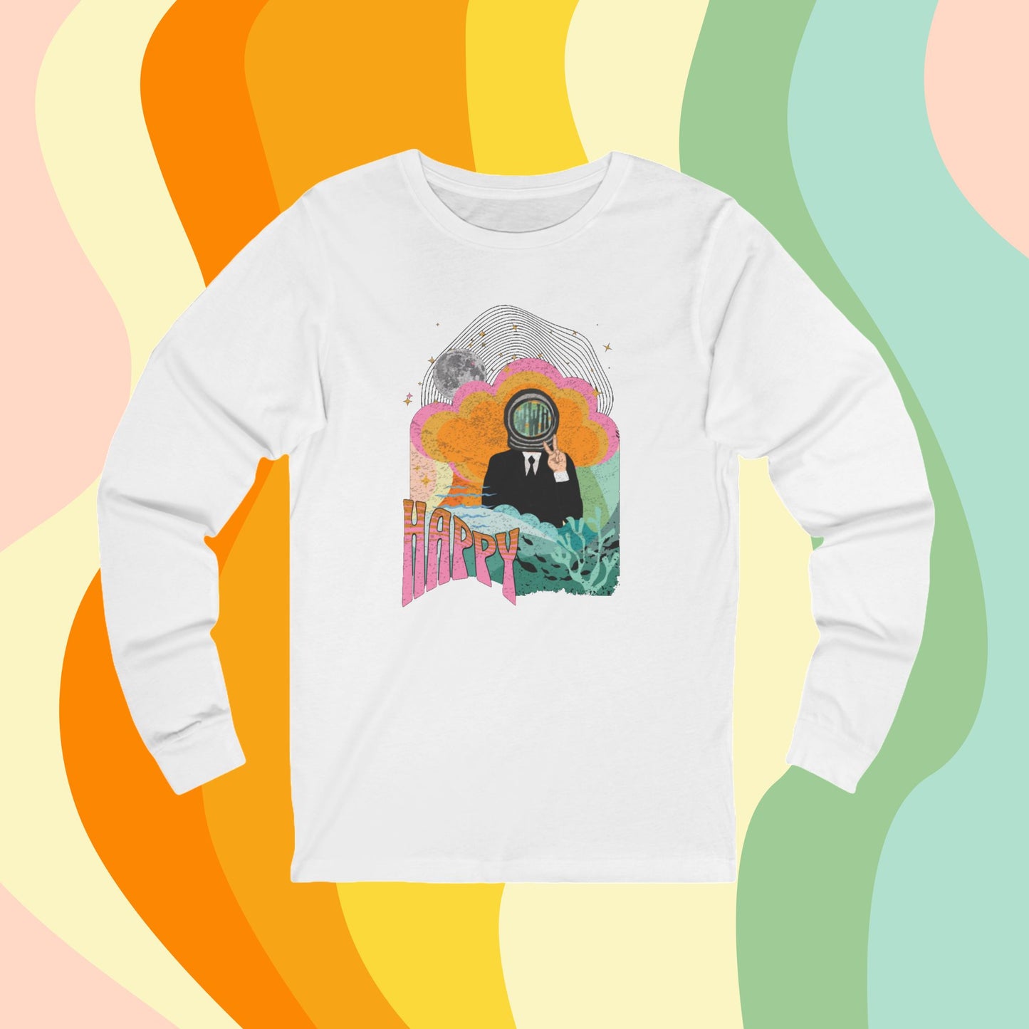 Jin 1960s Retro Series Unisex Jersey Long Sleeve Tee