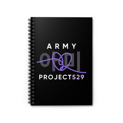 ARMY Project 529 Notebook - Practical ARMY Merch - Lined Spiral Journal