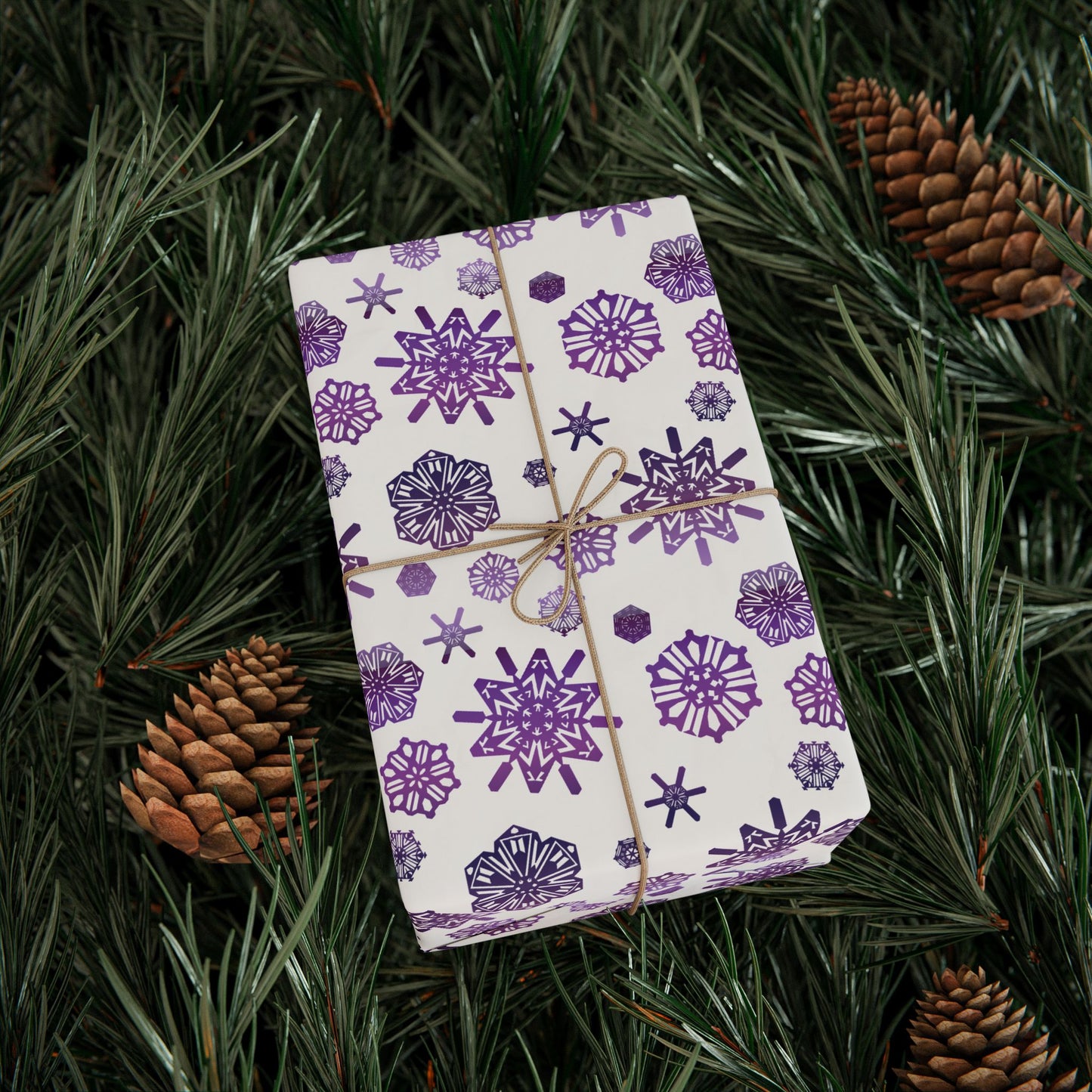 OT7 Wrapping Paper - Secret Snowflakes (White) - Subtle Fanmade BTS Merch - ARMY Gift Wrap