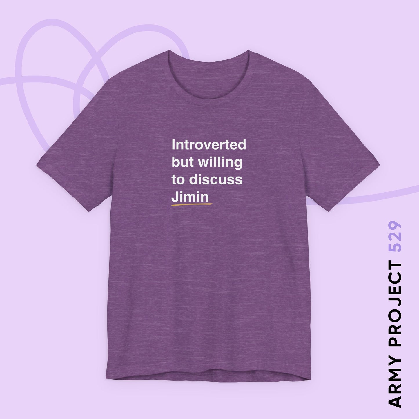 Jimin Bias Short Sleeve Shirt - Introverted But Willing to Discuss Jimin - Fanmade BTS Merch - Unisex Jersey T-Shirt