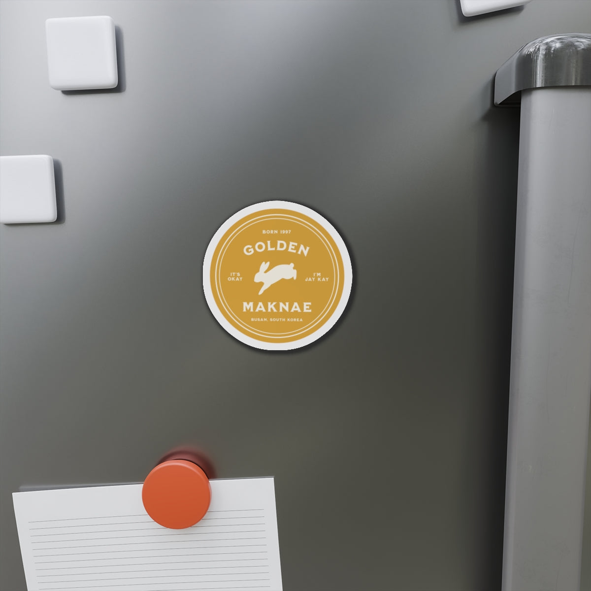 Golden Maknae Medallion Series Die-Cut Magnet