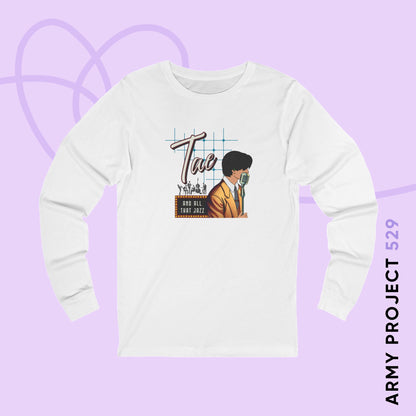 Taehyung Long Sleeve Shirt - Fanmade BTS Retro Series - 50s Vintage Aesthetic - Soft Unisex T-Shirt