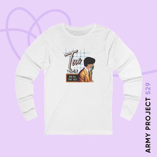 Taehyung Long Sleeve Shirt - Fanmade BTS Retro Series - 50s Vintage Aesthetic - Soft Unisex T-Shirt