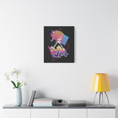 Jimin Canvas Wall Art - Fanmade BTS Retro Series - 80s Pop Aesthetic - Framed Wall Decor