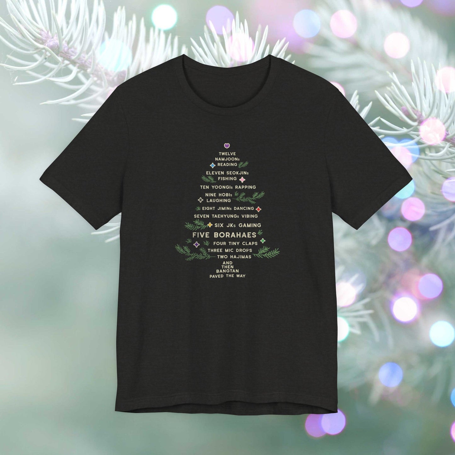 OT7 Short Sleeve Shirt - 12 Days of Bangtan - Fanmade BTS Merch - Unisex Jersey T-Shirt