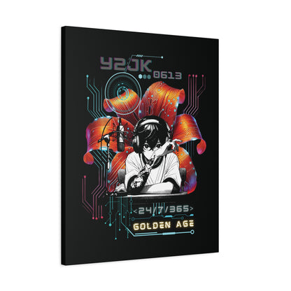 Jung Kook Canvas Wall Art - Fanmade BTS Retro Series - Y2K Gamer Aesthetic - Framed Wall Decor