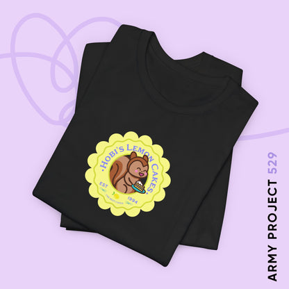 Hobi Short Sleeve Shirt - Cute Fanmade BTS Merch - Hobi's Lemon Cakes - Soft Unisex T-Shirt