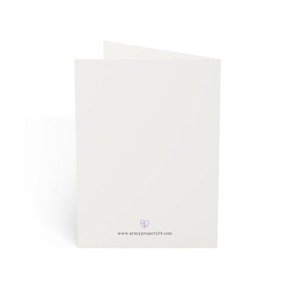 Fanmade BTS Greeting Card - Jung Kook Motivational Quote - Vintage Floral Artwork