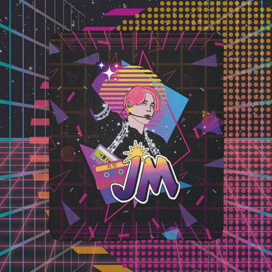 Jimin 1980s Pop Retro Sherpa Fleece Blanket