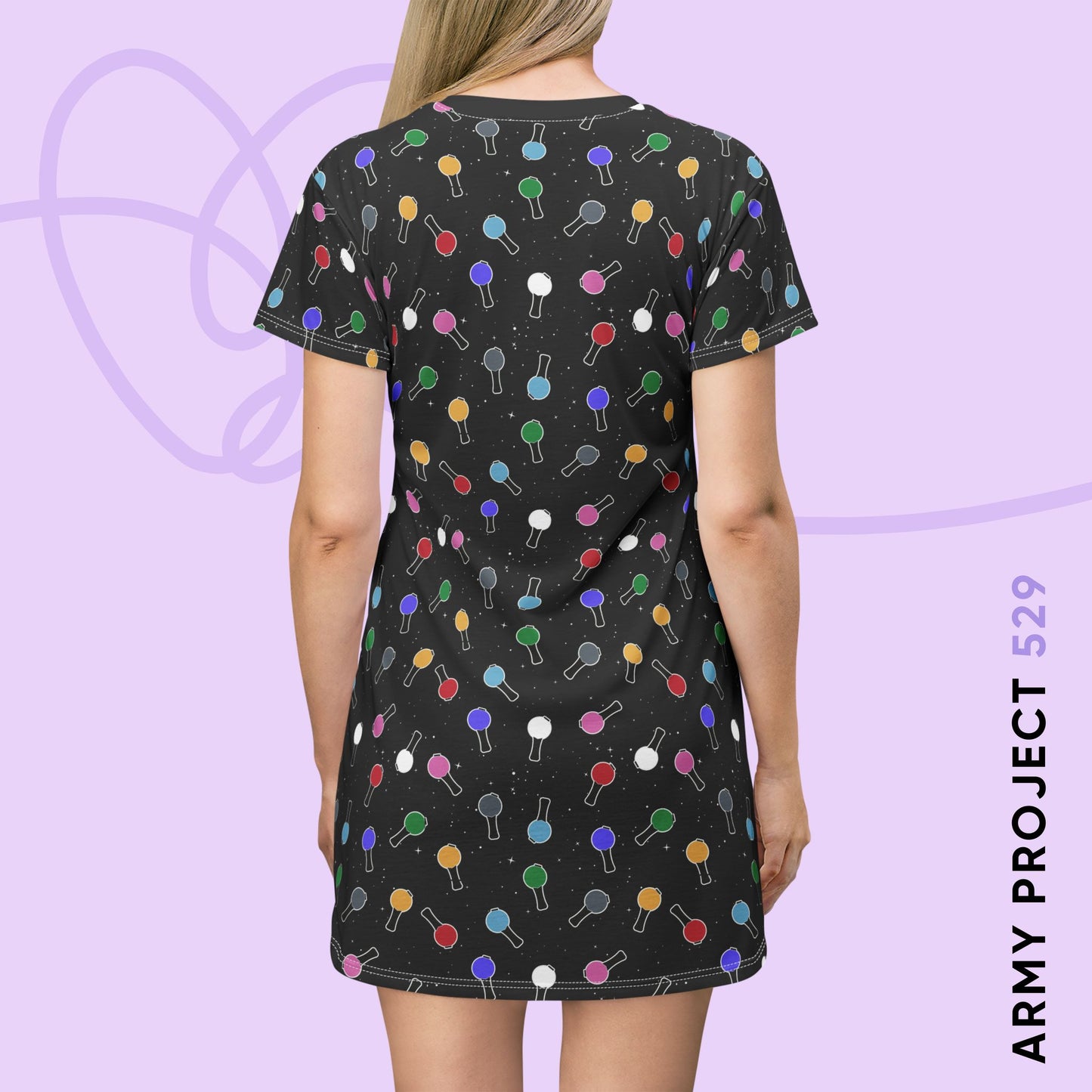 Ma City Map Lightstick T-Shirt Dress